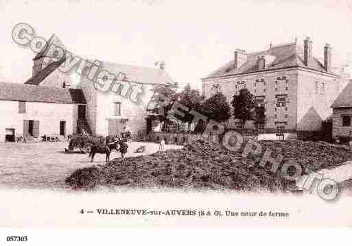 Ville de VILLENEUVESURAUVERS, carte postale ancienne