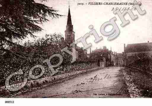 Ville de VILLIERSCHARLEMAGNE, carte postale ancienne