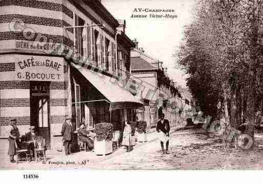 Ville de AY, carte postale ancienne