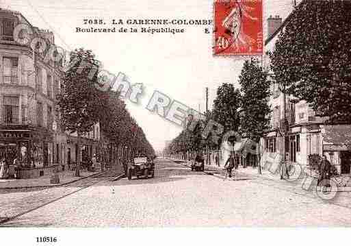 Ville de GARENNECOLOMBES(LA), carte postale ancienne