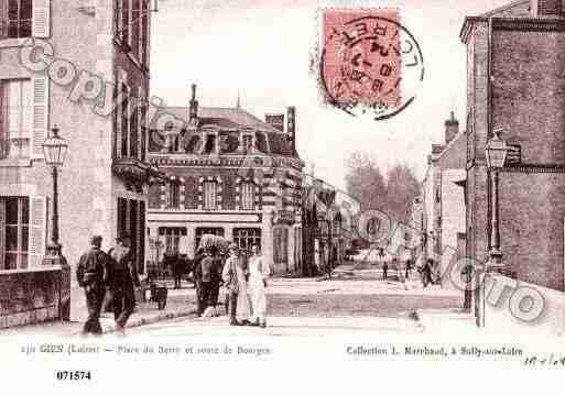 Ville de GIEN, carte postale ancienne