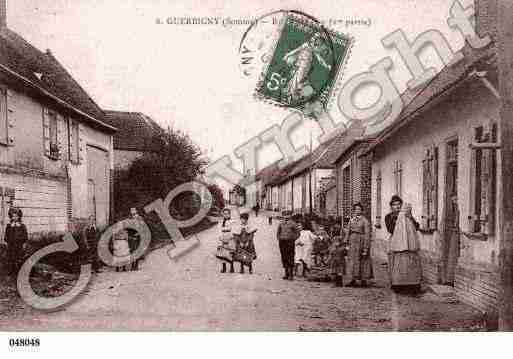 Ville de GUERBIGNY, carte postale ancienne