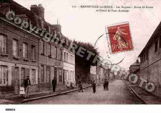 Ville de MANNEVILLESURRISLE, carte postale ancienne