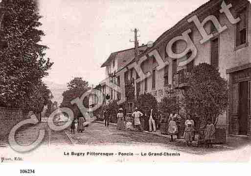 Ville de PONCIN, carte postale ancienne