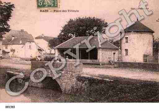 Ville de RAZE, carte postale ancienne