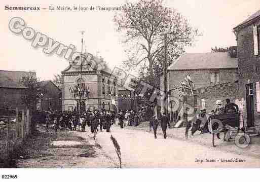 Ville de SOMMEREUX, carte postale ancienne