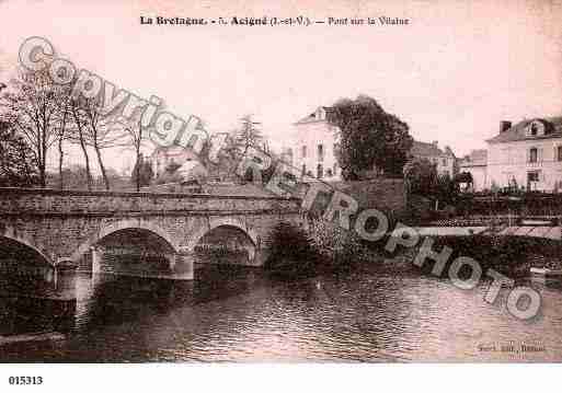 Ville de ACIGNE, carte postale ancienne