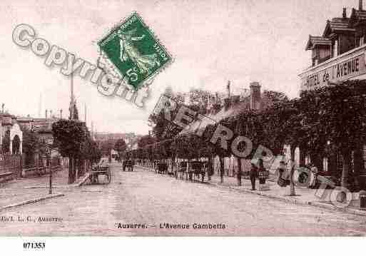 Ville de AUXERRE, carte postale ancienne