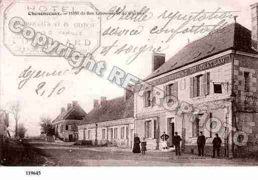 Ville de CHENONCEAUX, carte postale ancienne