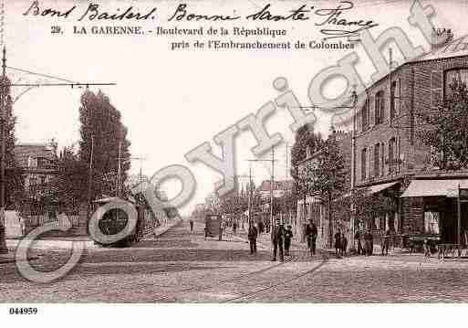 Ville de GARENNECOLOMBES(LA), carte postale ancienne