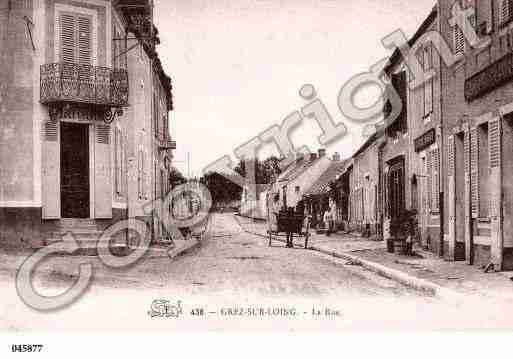 Ville de GRETZSURLOING, carte postale ancienne