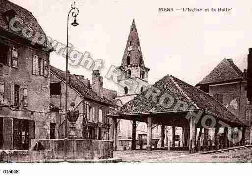 Ville de MENS, carte postale ancienne