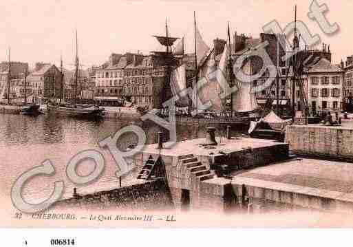 Ville de CHERBOURG, carte postale ancienne