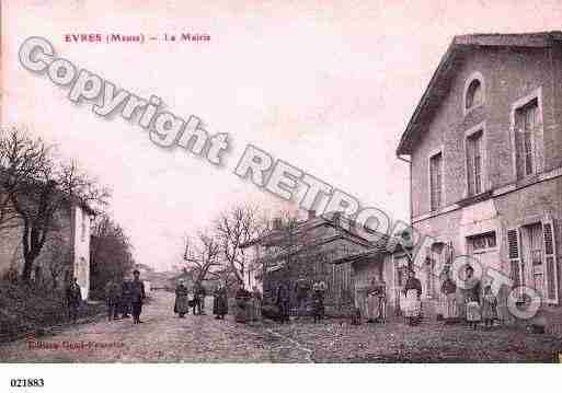 Ville de EVRES, carte postale ancienne