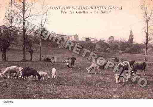 Ville de FONTAINESSAINTMARTIN, carte postale ancienne