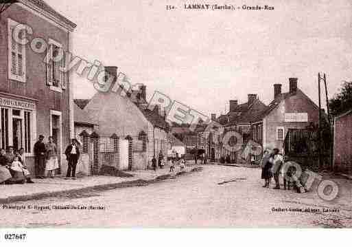 Ville de LAMNAY, carte postale ancienne