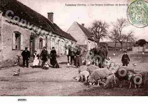 Ville de LAMNAY, carte postale ancienne