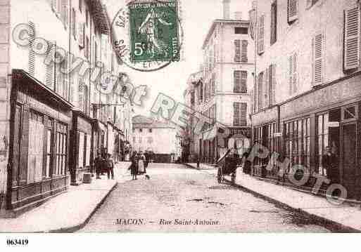 Ville de MACON, carte postale ancienne