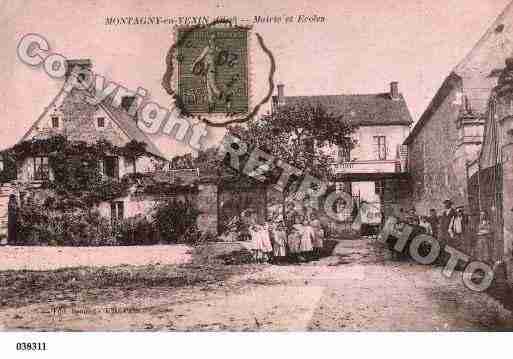 Ville de MONTAGNYENVEXIN, carte postale ancienne