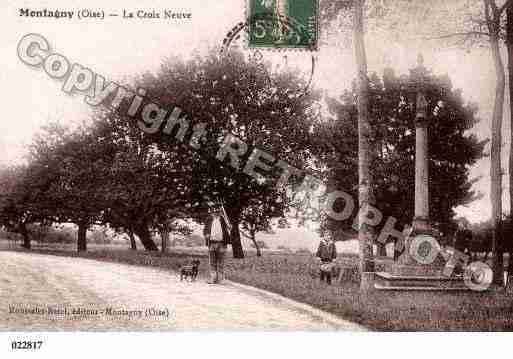 Ville de MONTAGNYENVEXIN, carte postale ancienne