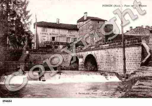 Ville de PONCIN, carte postale ancienne