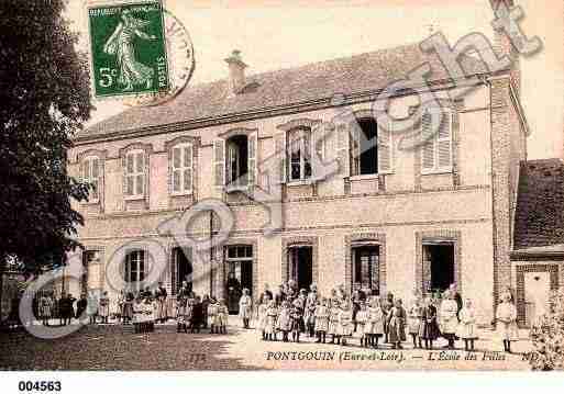 Ville de PONTGOUIN, carte postale ancienne