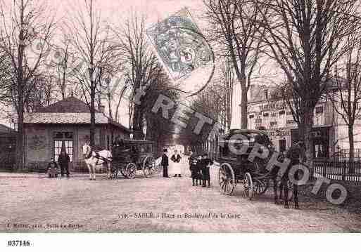 Ville de SABLESURSARTHE, carte postale ancienne