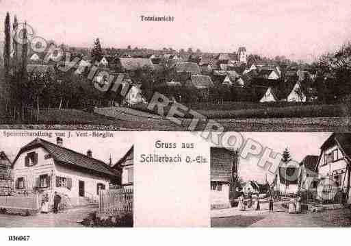 Ville de SCHLIERBACH, carte postale ancienne