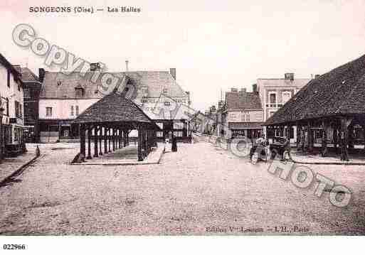 Ville de SONGEONS, carte postale ancienne