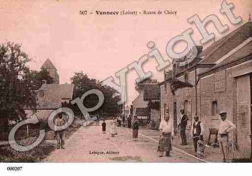 Ville de VENNECY, carte postale ancienne