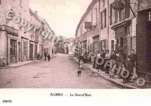 Ville de ALBAN, carte postale ancienne