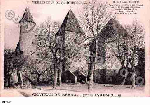 Ville de BERAUT, carte postale ancienne