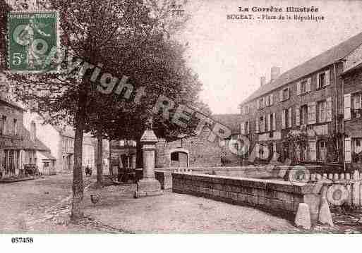 Ville de BUGEAT, carte postale ancienne