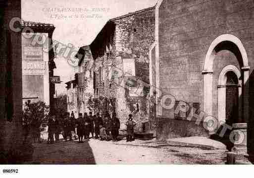 Ville de CHATEAUNEUFDURHONE, carte postale ancienne