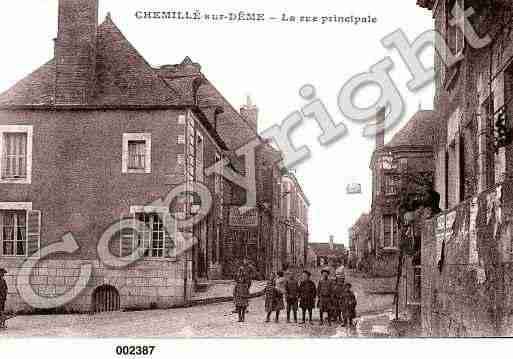 Ville de CHEMILLESURDEME, carte postale ancienne