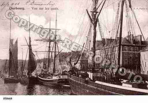 Ville de CHERBOURG, carte postale ancienne