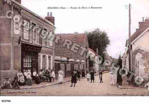 Ville de ESCHES, carte postale ancienne