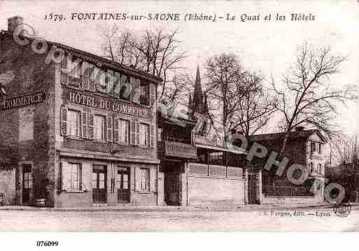 Ville de FONTAINESSURSAONE, carte postale ancienne