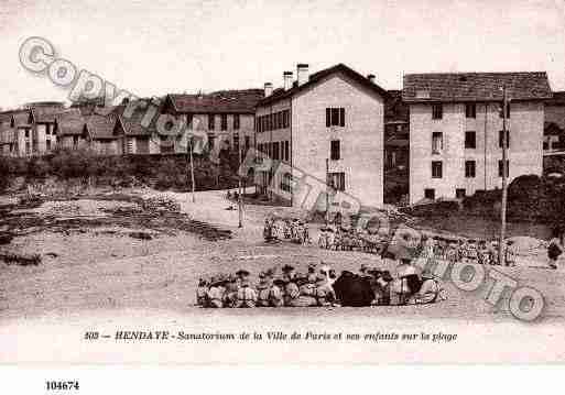 Ville de HENDAYE, carte postale ancienne