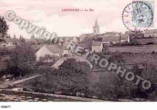 Ville de LEFFONDS, carte postale ancienne