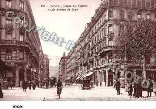 Ville de LYON, carte postale ancienne