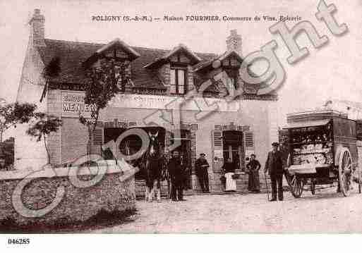 Ville de POLIGNY, carte postale ancienne