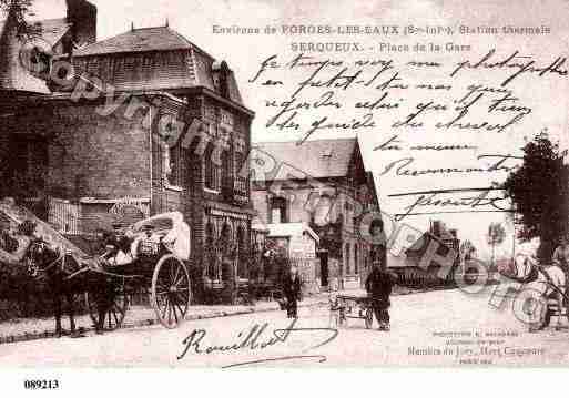 Ville de SERQUEUX, carte postale ancienne