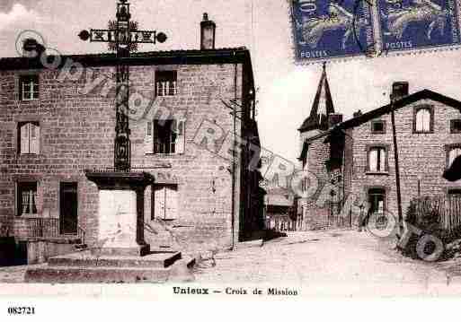 Ville de UNIEUX, carte postale ancienne