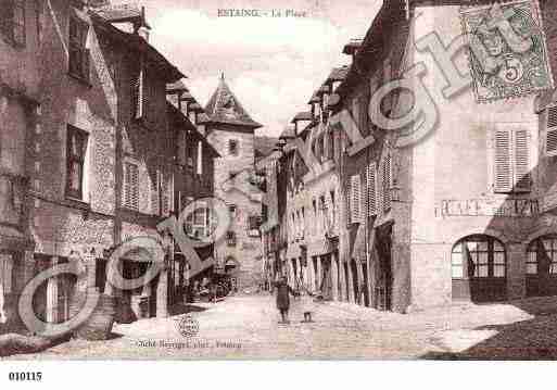 Ville de ESTAING, carte postale ancienne