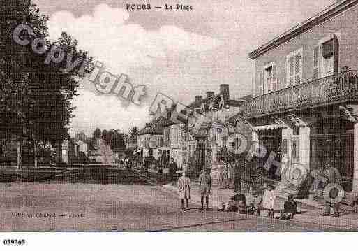 Ville de FOURS, carte postale ancienne