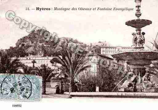 Ville de HYERES, carte postale ancienne