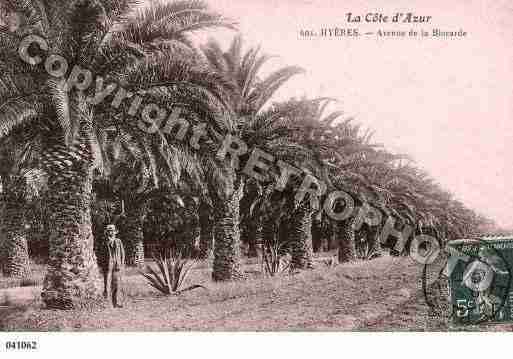 Ville de HYERES, carte postale ancienne