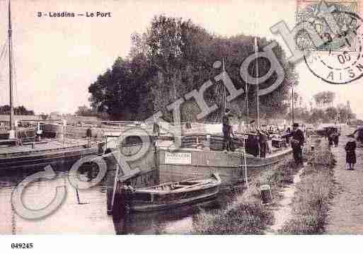 Ville de LESDINS, carte postale ancienne