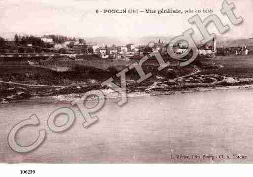 Ville de PONCIN, carte postale ancienne